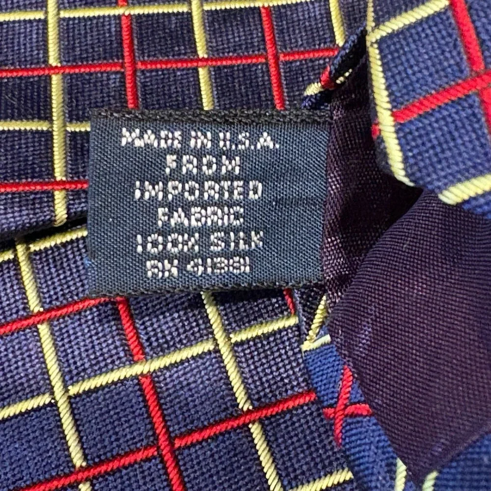 Polo By‎ Ralph Lauren Hand Made Silk Neiman Marcus Square Check Silk Handmade 52